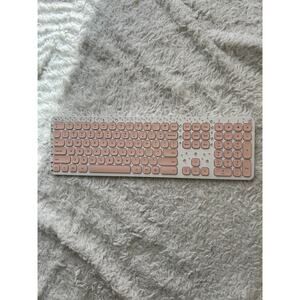 Cimetech Pink and White Rhinestone 2.4G Wireless Keyboard